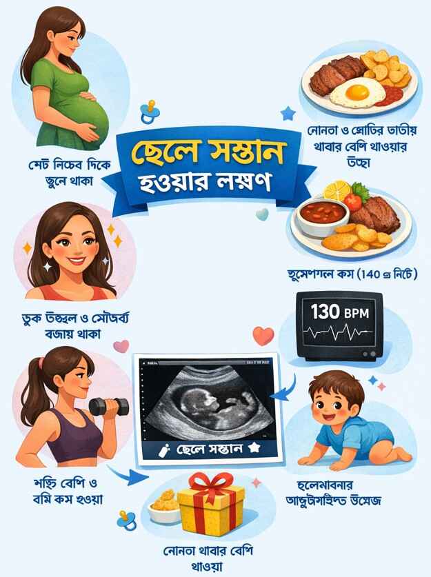 ছেলে সন্তান হওয়ার লক্ষণ সমূহ বিজ্ঞান সম্মত (1)