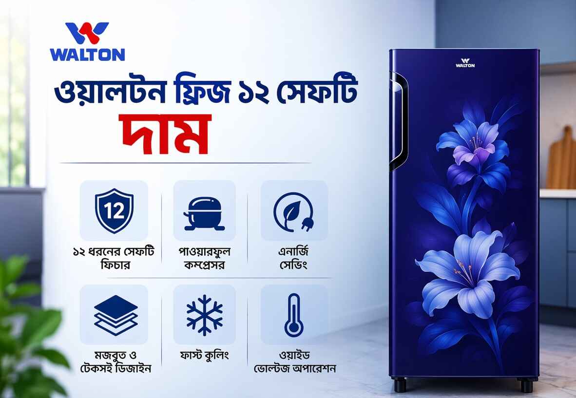 ওয়ালটন ফ্রিজ ১২ সেফটি দাম ২০২৬