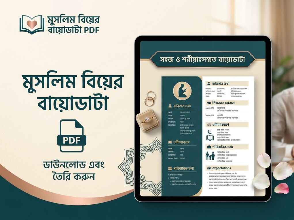 মুসলিম বিয়ের বায়োডাটা PDF, Word File